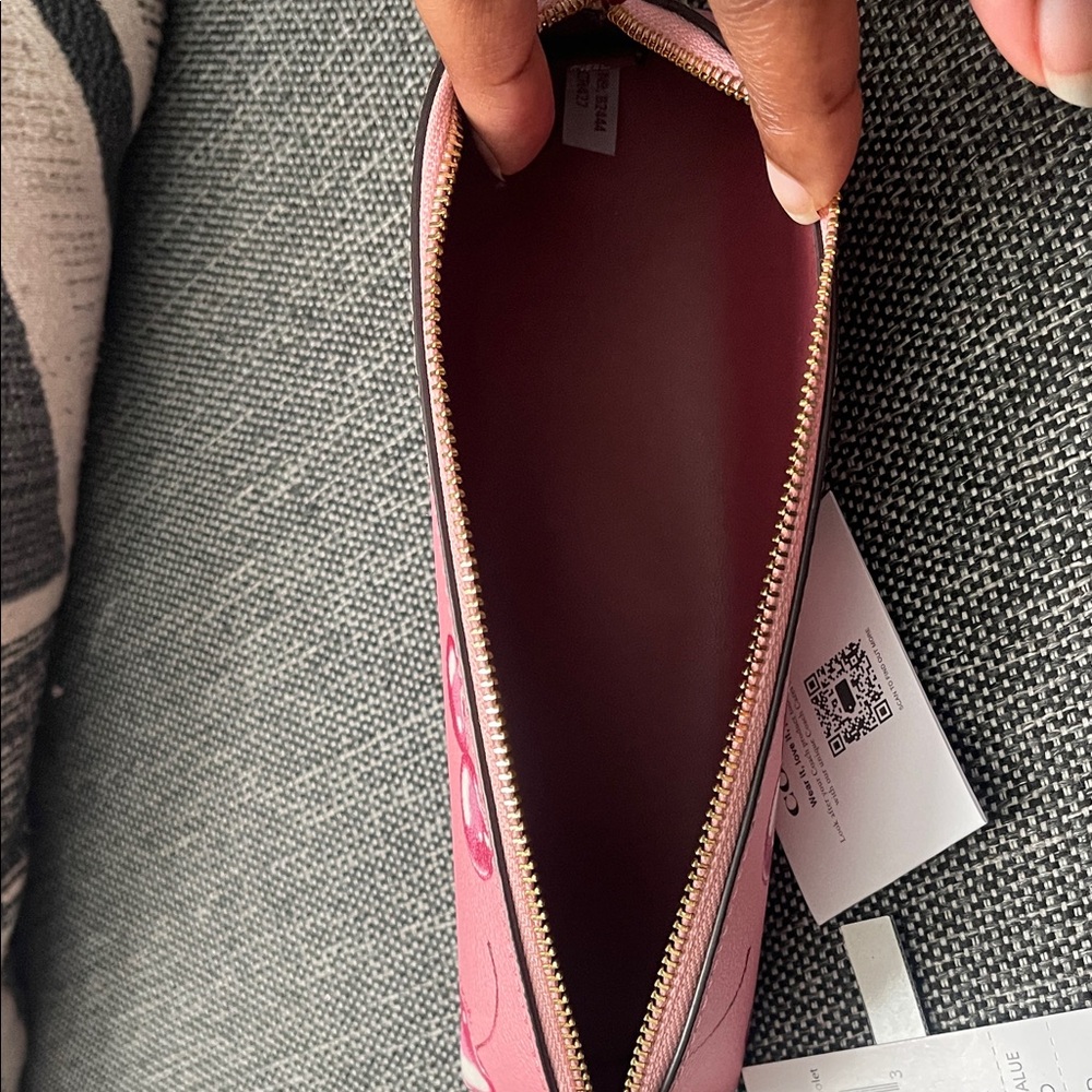 Coach Pink Cherry Cosmetic Case - Picture 4 of 7